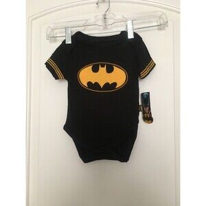 Batman Infant Baby Boys Snap Crotch Shirt Size 12 Months Black Gold